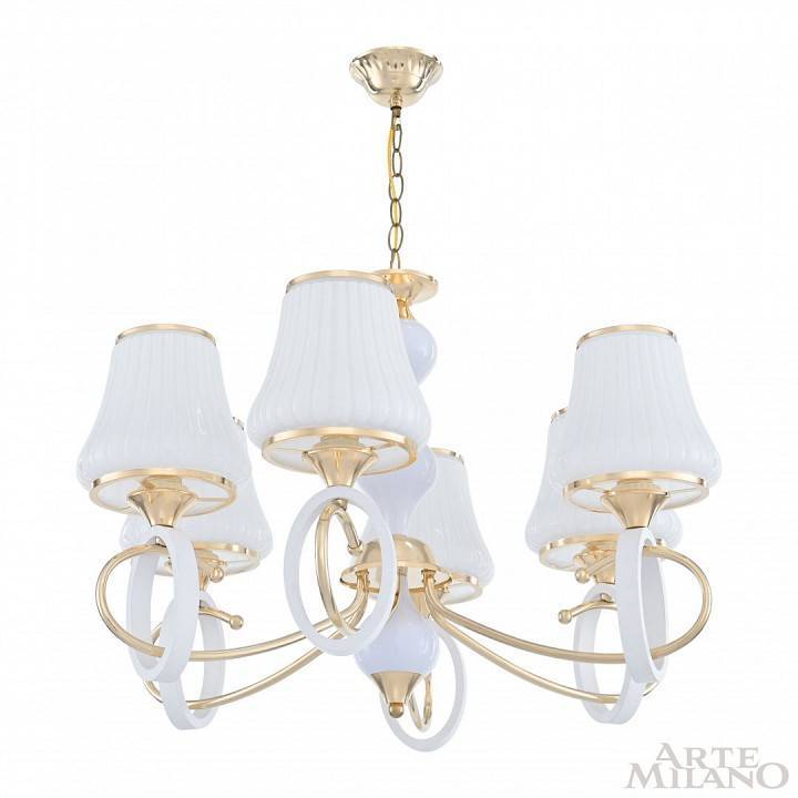 Подвесная люстра Arte Milano Florentia-2387 6 ламп 302387/6 Wh/Gd