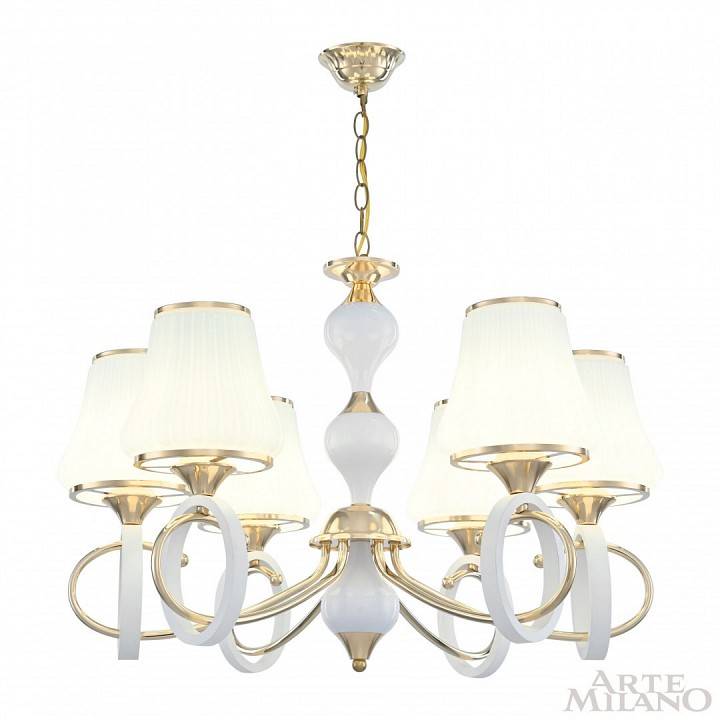 Подвесная люстра Arte Milano Florentia-2387 6 ламп 302387/6 Wh/Gd