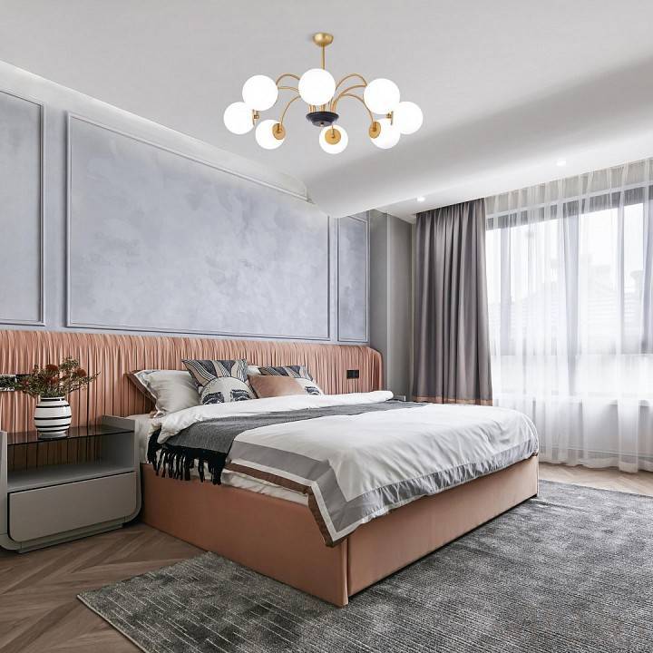 Люстра на штанге Arte Milano AM-Napoli 312066/D940/8 BS/BK