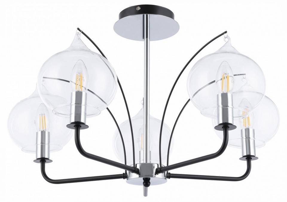 Люстра на штанге Arte Milano Napoli 5 ламп 321007/5 BK.CR