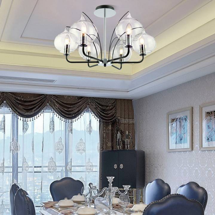 Люстра на штанге Arte Milano Napoli 6 ламп 321007/6 BK.CR