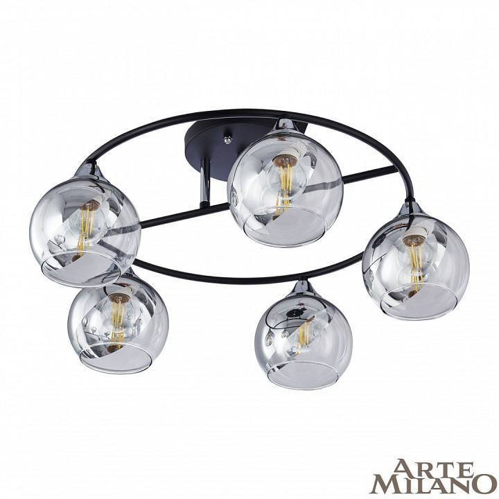 Потолочная люстра Arte Milano AMALFI 5 ламп 322403/5 BK+CR