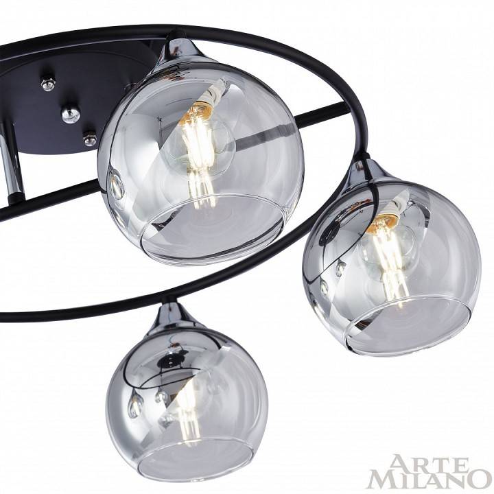 Потолочная люстра Arte Milano AMALFI 5 ламп 322403/5 BK+CR