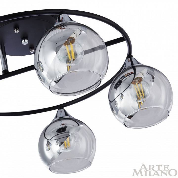 Потолочная люстра Arte Milano AMALFI 5 ламп 322403/5 BK+CR