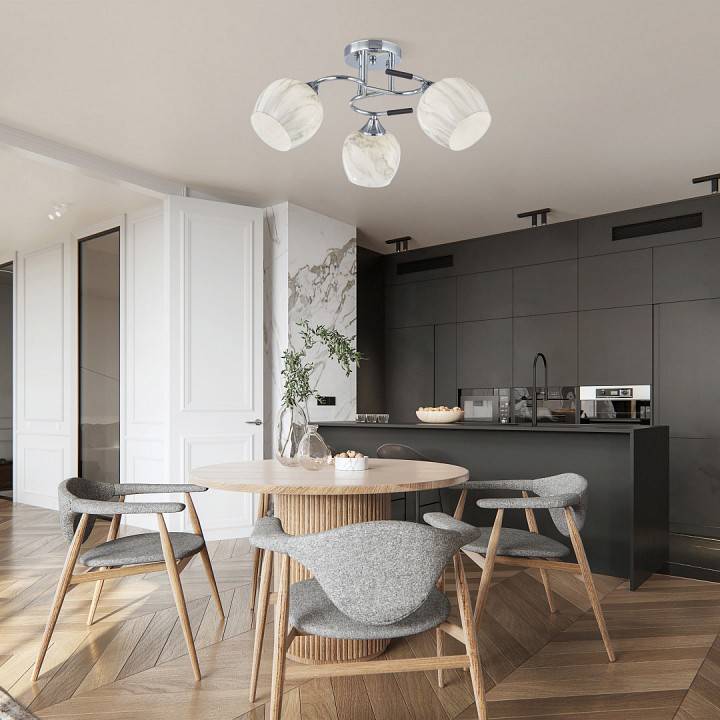 Потолочная люстра Arte Milano AMALFI 327985/3 CR+BK