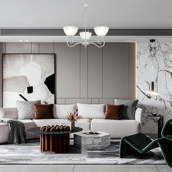 Подвесная люстра Arte Milano Amalfi-0656 3xE14 330656/3 WT+SL