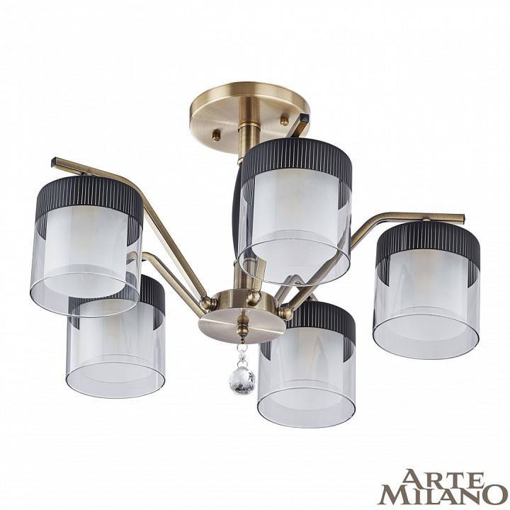 Люстра на штанге Arte Milano Napoli-2646 332646/5 AB+BK