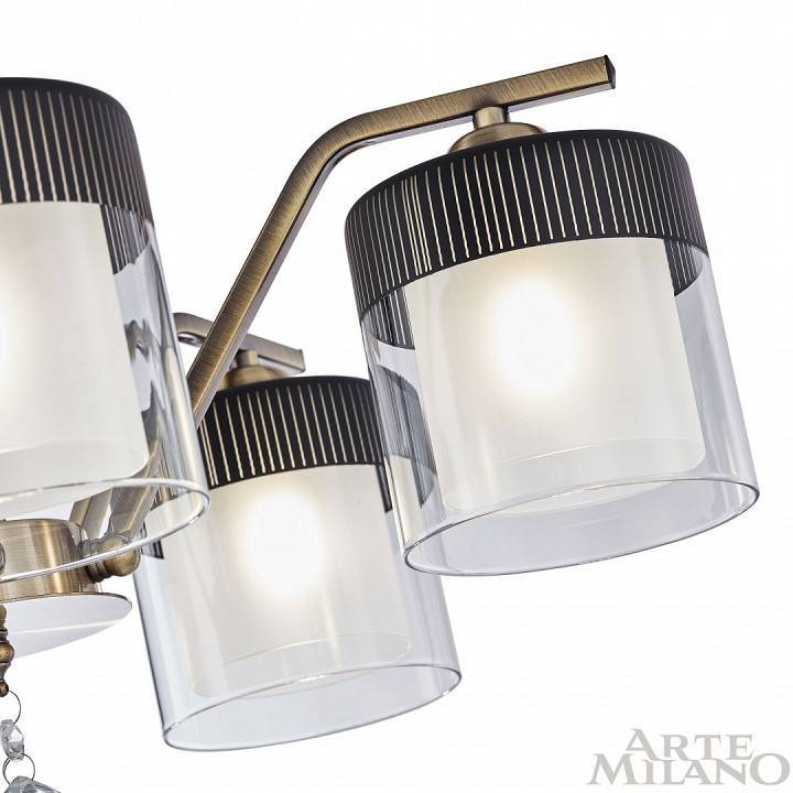 Люстра на штанге Arte Milano Napoli-2646 332646/5 AB+BK