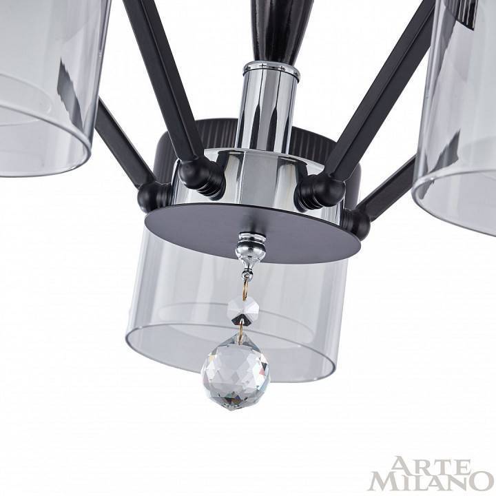 Люстра на штанге Arte Milano Napoli-2646 332646/5 CR+BK