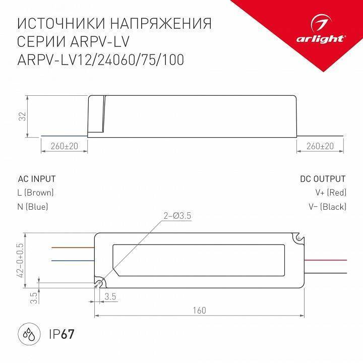 Блок питания Arlight ARPV-LV12015 12 В 15 Вт IP67 010992