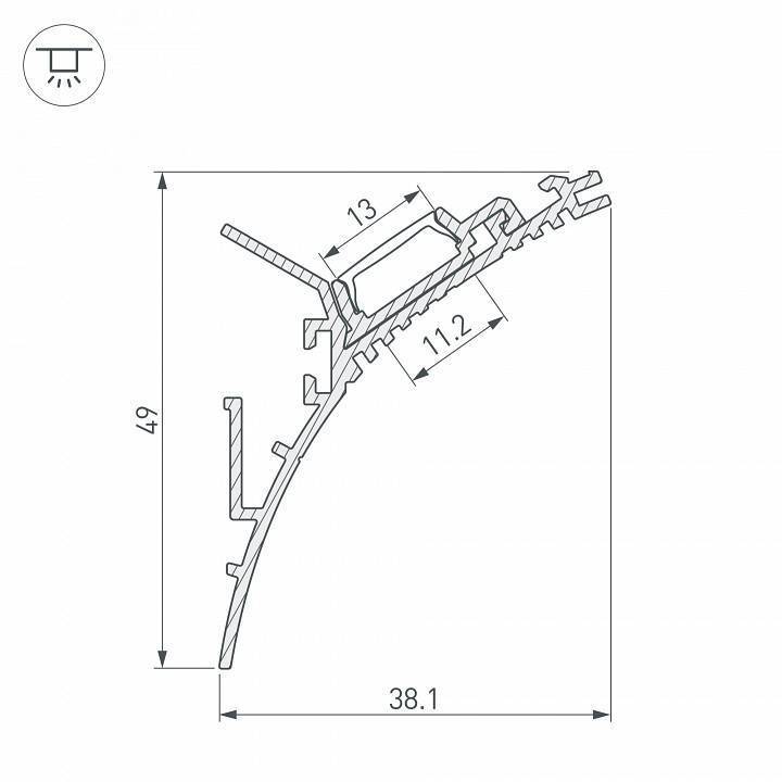 Профиль накладной Arlight KARNIZ 021969
