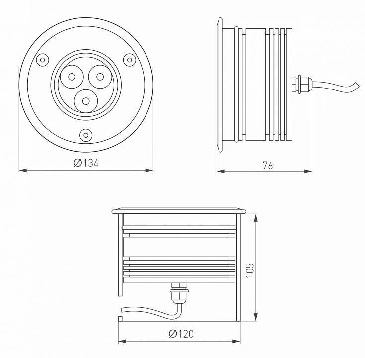 Встраиваемый в дорогу светильник Arlight Ground 24961
