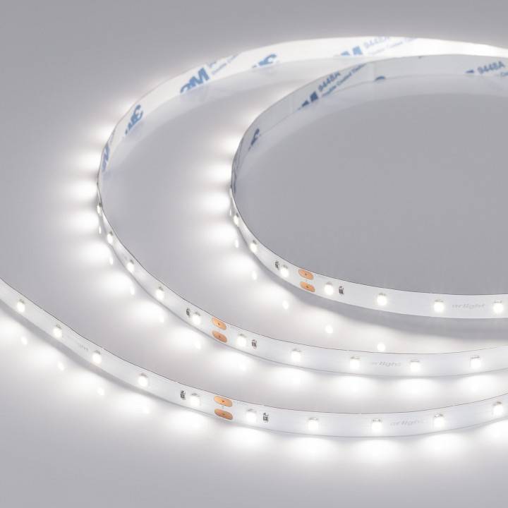 Лента светодиодная Arlight NT-A60-8mm 24V Day5000 4.8 Вт/м IP20 033520