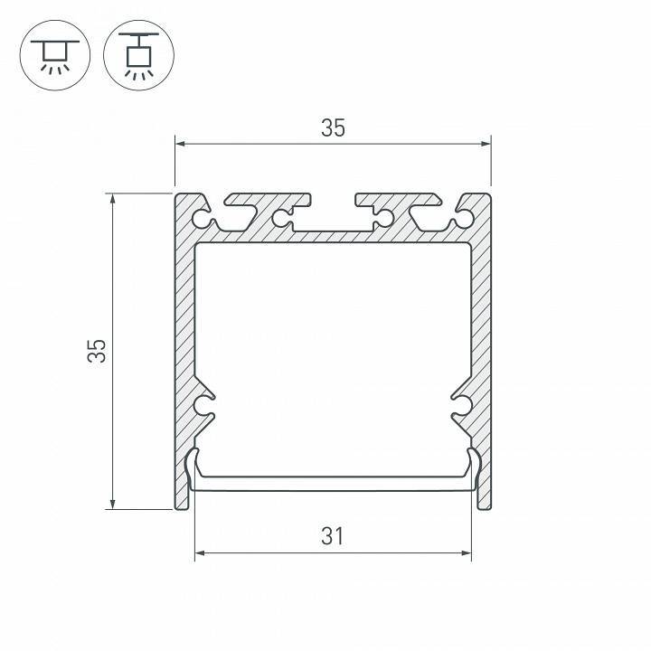 Профиль накладной Arlight SL-LINE 036302