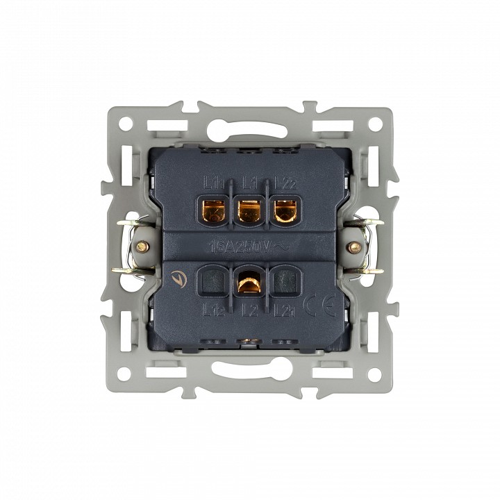 Выключатель двухклавишный без рамки Arlight SWT 043726