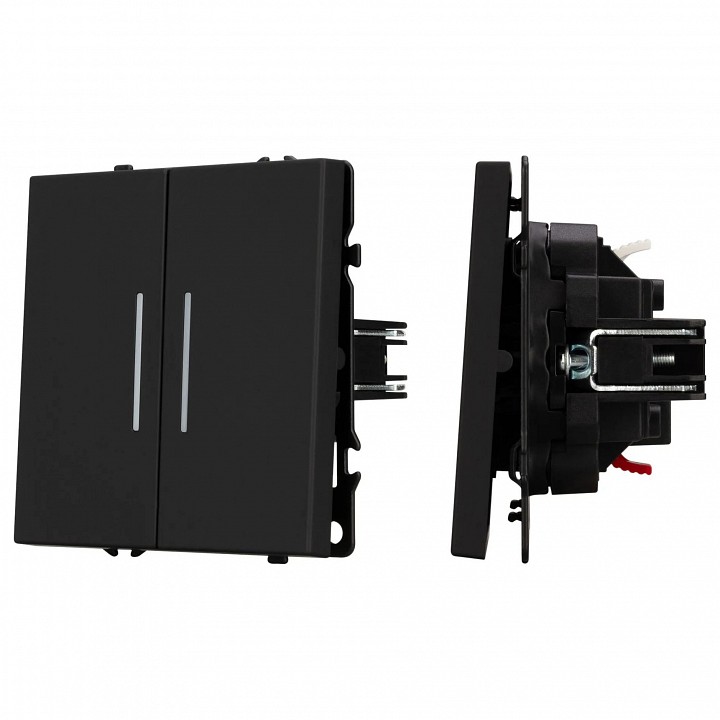 Выключатель проходной двухклавишный без рамки Arlight SWT 054267