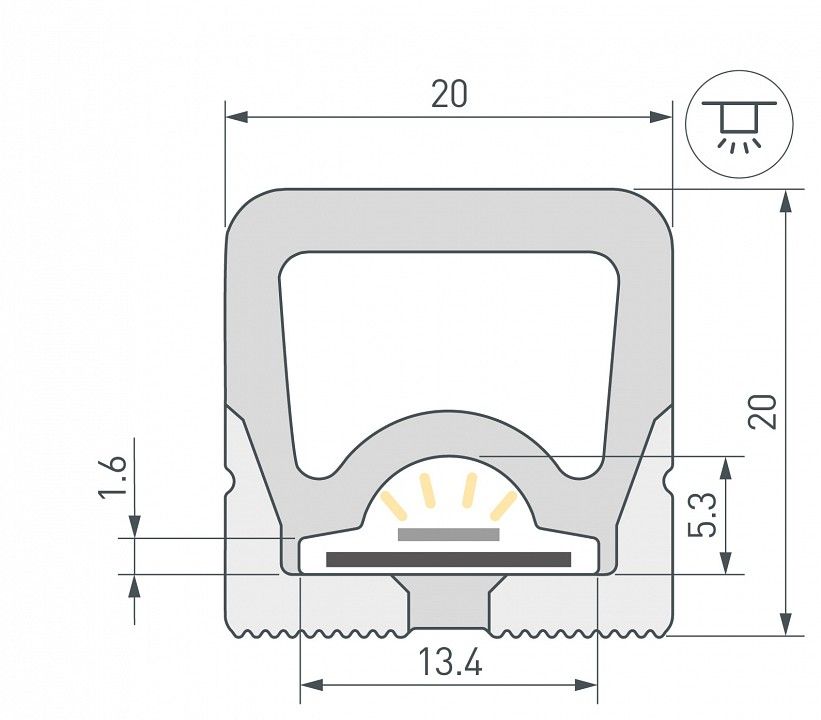 Профиль накладной гибкий Arlight WPH-FLEX 062404