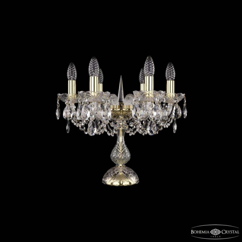 Настольная лампа декоративная Bohemia Ivele Crystal 1402 1402L/6/141-39 G