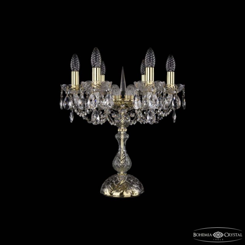 Настольная лампа декоративная Bohemia Ivele Crystal 1402 1402L/6/141-47 G