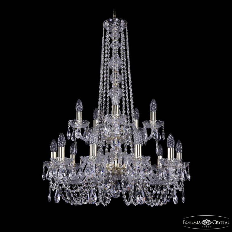 Подвесная люстра Bohemia Ivele Crystal 1402 1402/10+5/240/h-90/2d G