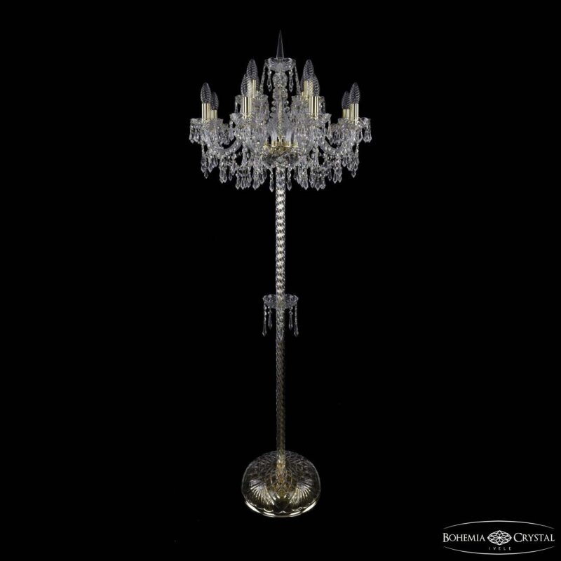 Торшер Bohemia Ivele Crystal 1403 1403T2/8+4/195-165 G