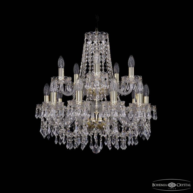 Подвесная люстра Bohemia Ivele Crystal 1403 1403/10+5/195/2d G