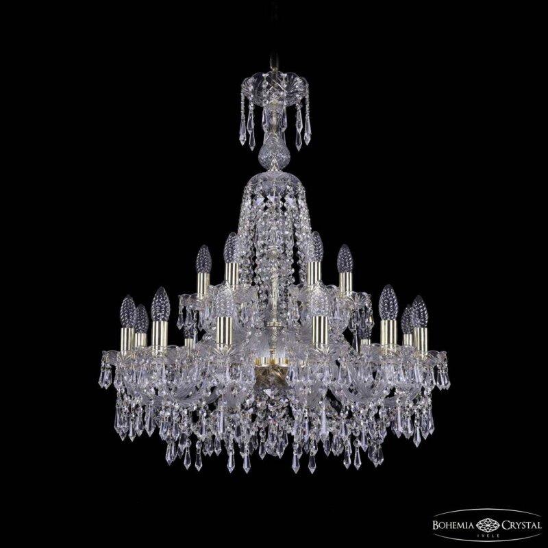 Подвесная люстра Bohemia Ivele Crystal 1403 1403/12+6/240/XL-80 G