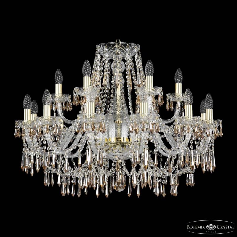 Подвесная люстра Bohemia Ivele Crystal 1403 1403/12+6/300 G K721