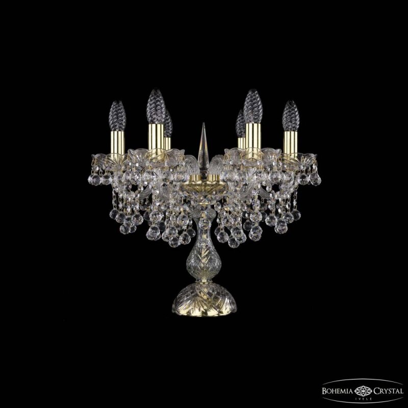 Настольная лампа декоративная Bohemia Ivele Crystal 1409 1409L/6/141-39 G