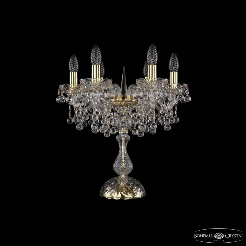 Настольная лампа декоративная Bohemia Ivele Crystal 1409 1409L/6/141-47 G