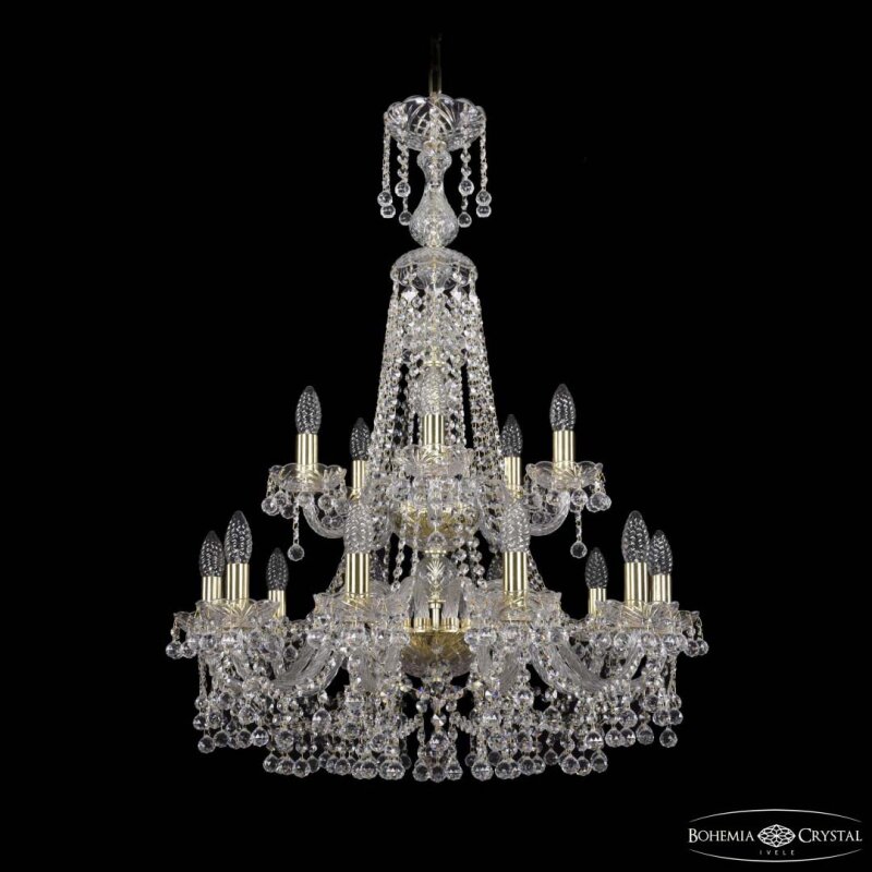 Подвесная люстра Bohemia Ivele Crystal 1409 1409/10+5/240/XL-91/2d G