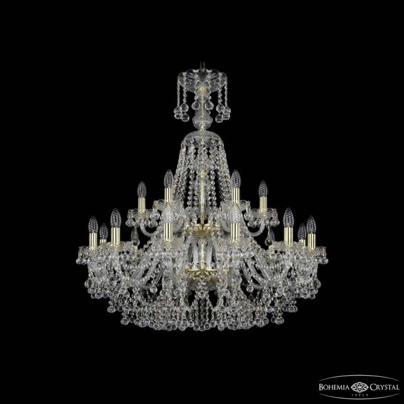 Подвесная люстра Bohemia Ivele Crystal 1409 1409/12+6/300/XL-94/2d G