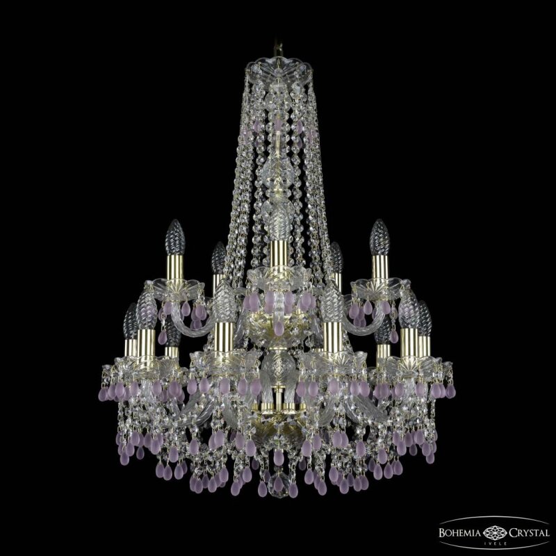 Подвесная люстра Bohemia Ivele Crystal 1410 1410/10+5/195/h-74/2d G V7010