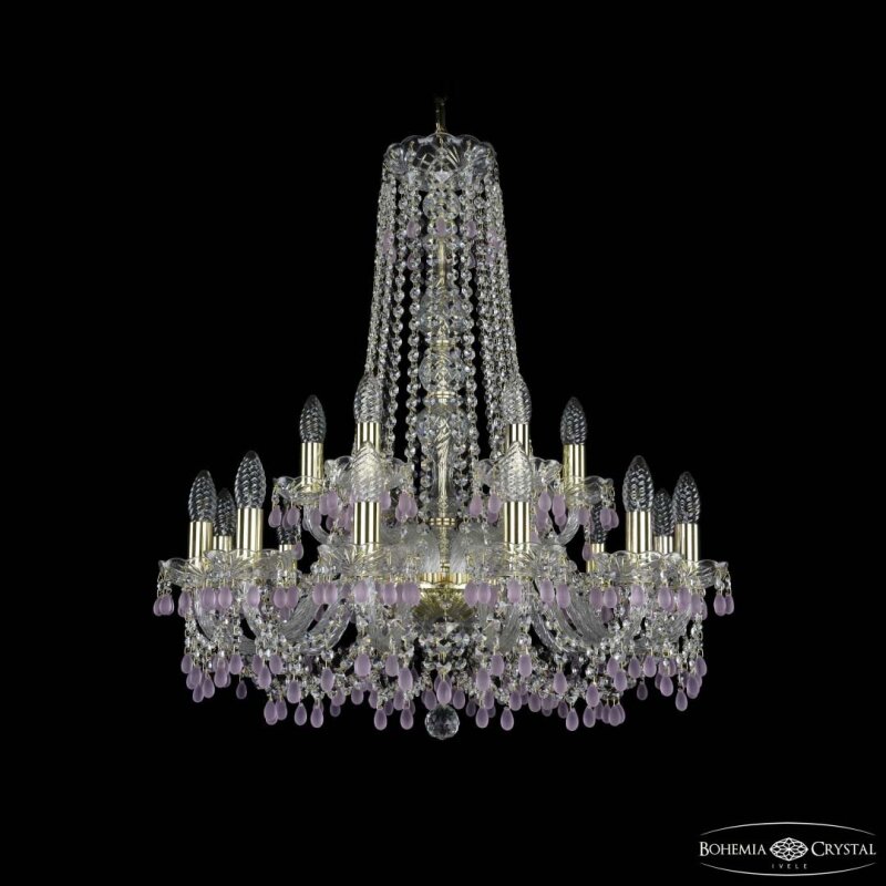 Подвесная люстра Bohemia Ivele Crystal 1410 1410/12+6/240/h-74 G V7010