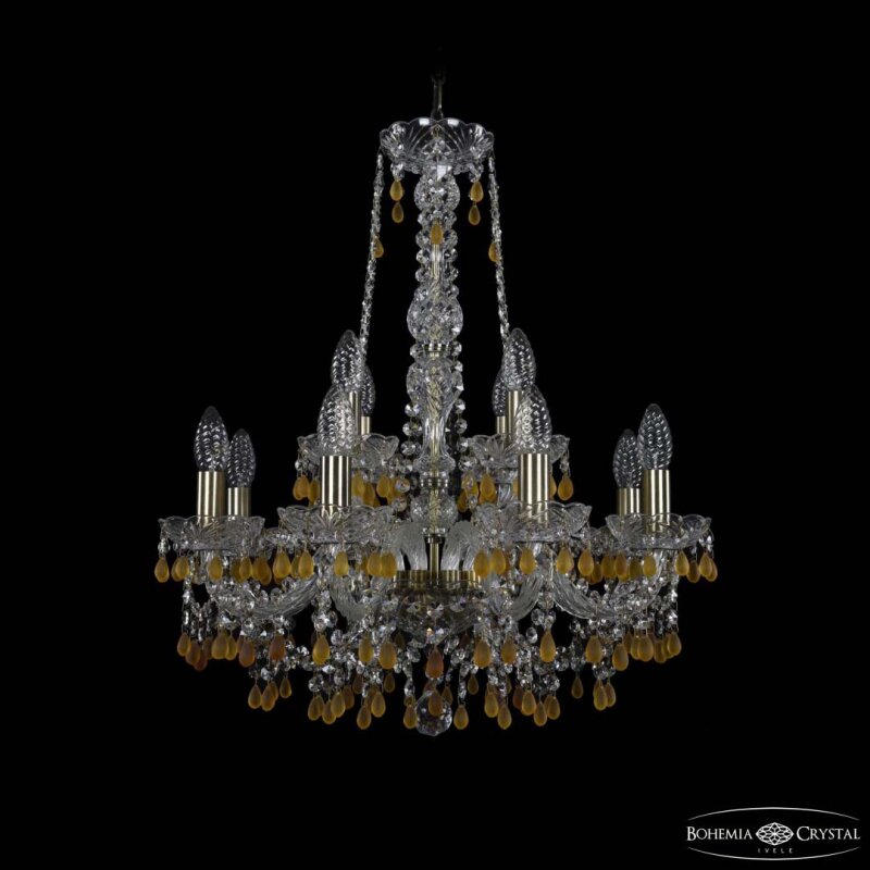 Подвесная люстра Bohemia Ivele Crystal 1410 1410/8+4/195/h-63 Pa V1003