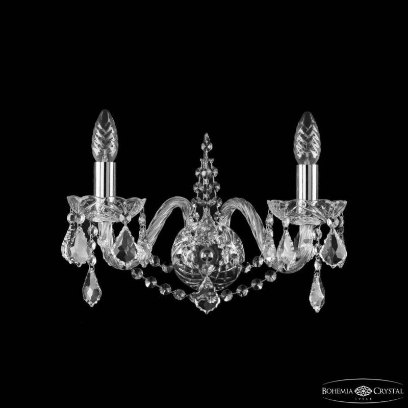 Бра Bohemia Ivele Crystal 1411 1411B/2/160 Ni Leafs