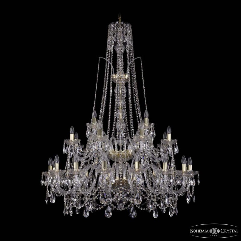 Подвесная люстра Bohemia Ivele Crystal 1411 1411/16+8+4/400/XL-150/2d G
