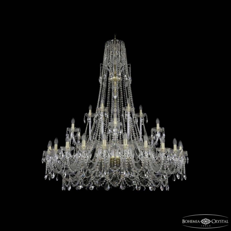 Подвесная люстра Bohemia Ivele Crystal 1411 1411/24+6+6/530/XL-165 G