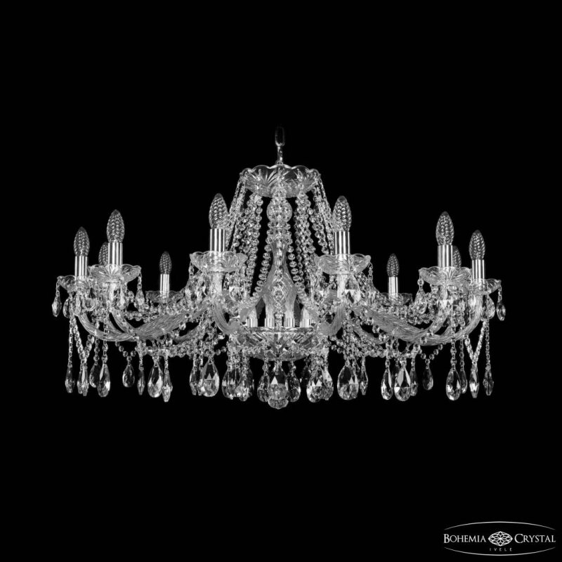 Подвесная люстра Bohemia Ivele Crystal 1413 1413/12/360 Ni