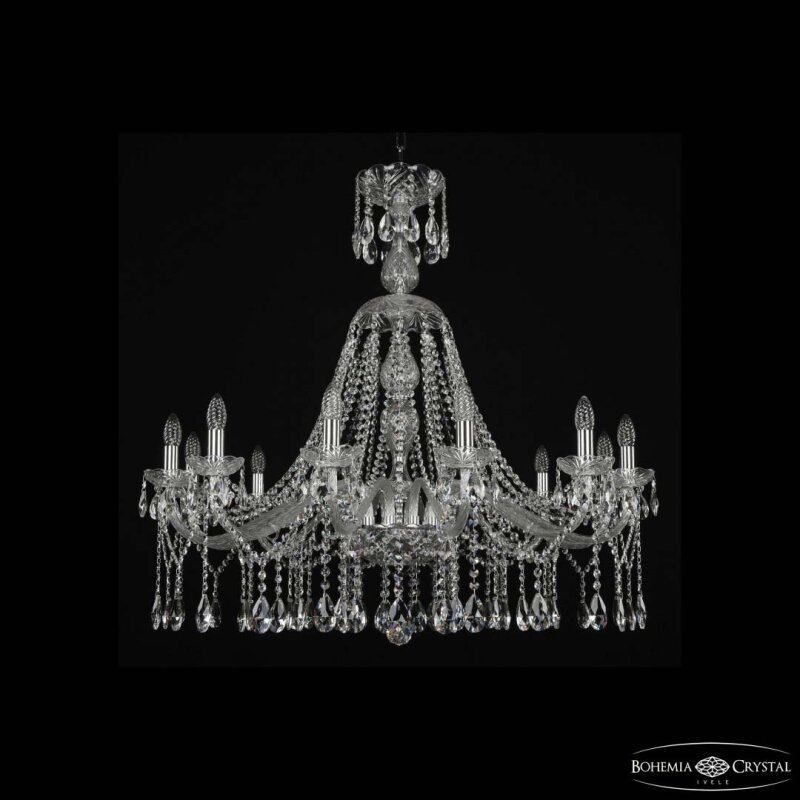 Подвесная люстра Bohemia Ivele Crystal 1413 1413/12/360/XL-100 Ni