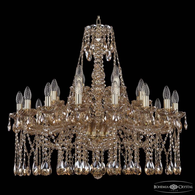Подвесная люстра Bohemia Ivele Crystal 1413 1413/16+8+4/300 G M721