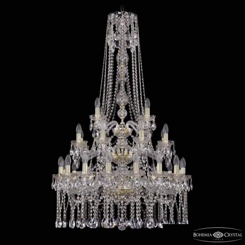 Подвесная люстра Bohemia Ivele Crystal 1413 1413/16+8+4/300/h-134/3d G