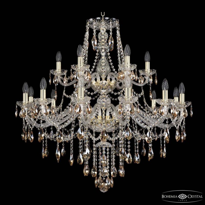 Подвесная люстра Bohemia Ivele Crystal 1415 1415/12+6/360/2d G K721
