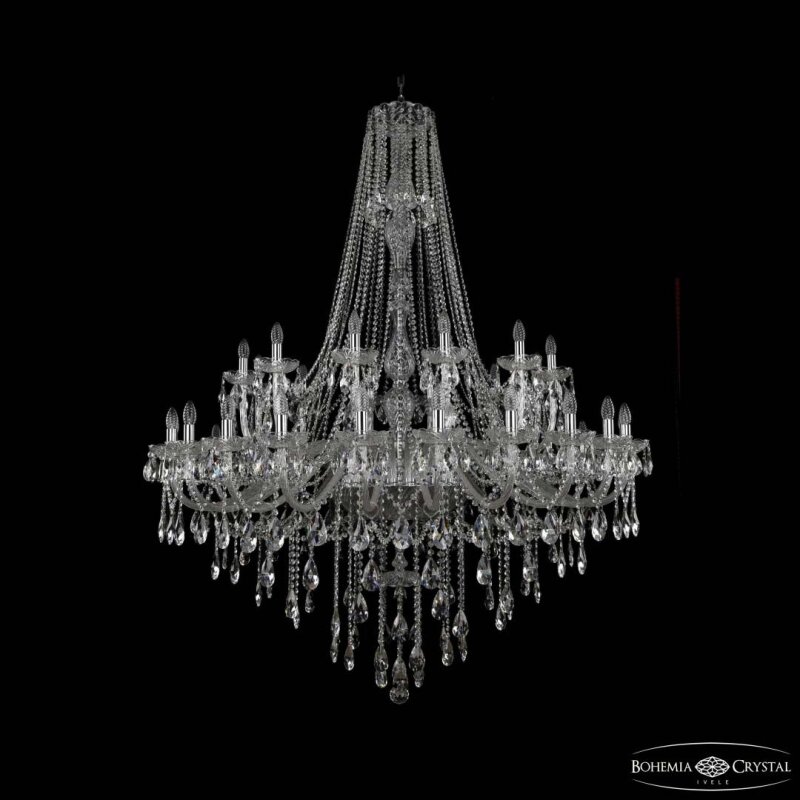Подвесная люстра Bohemia Ivele Crystal 1415 1415/24+12+6/530/h-187 Ni