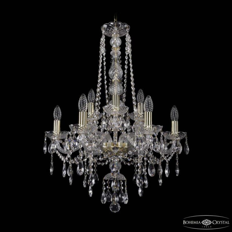 Подвесная люстра Bohemia Ivele Crystal 1415 1415/6+3/200/h-77 G