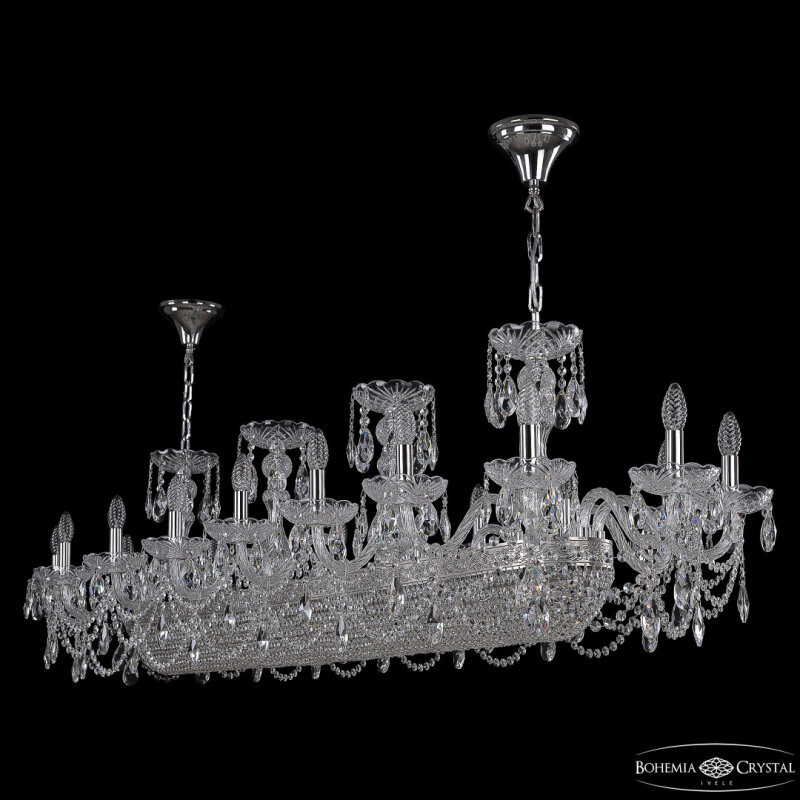 Подвесная люстра Bohemia Ivele Crystal 1453 1453/18/195/1500 Ni