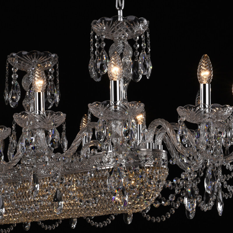 Подвесная люстра Bohemia Ivele Crystal 1453 1453/18/195/1500 Ni