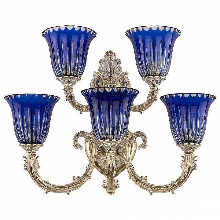 Бра Bohemia Ivele Crystal 7109 7109B16/3+2/210 GW P2 U Clear-Blue/H-1K