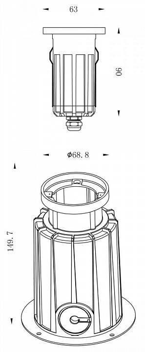 Светильник грунтовый встраиваемый Deko-Light NC COB I 730439