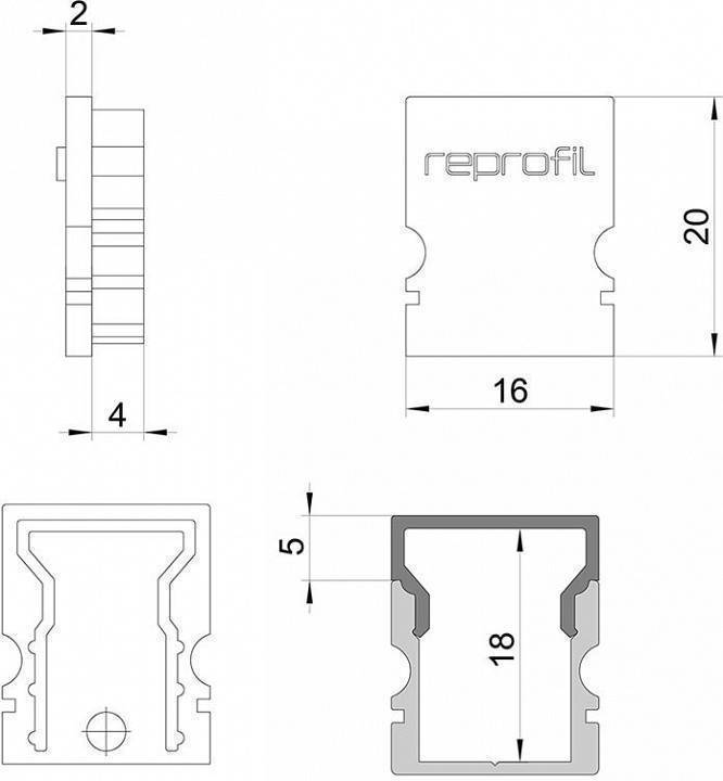 Набор из 10 заглушек для профиля Deko-Light H-AU-02-10 979021
